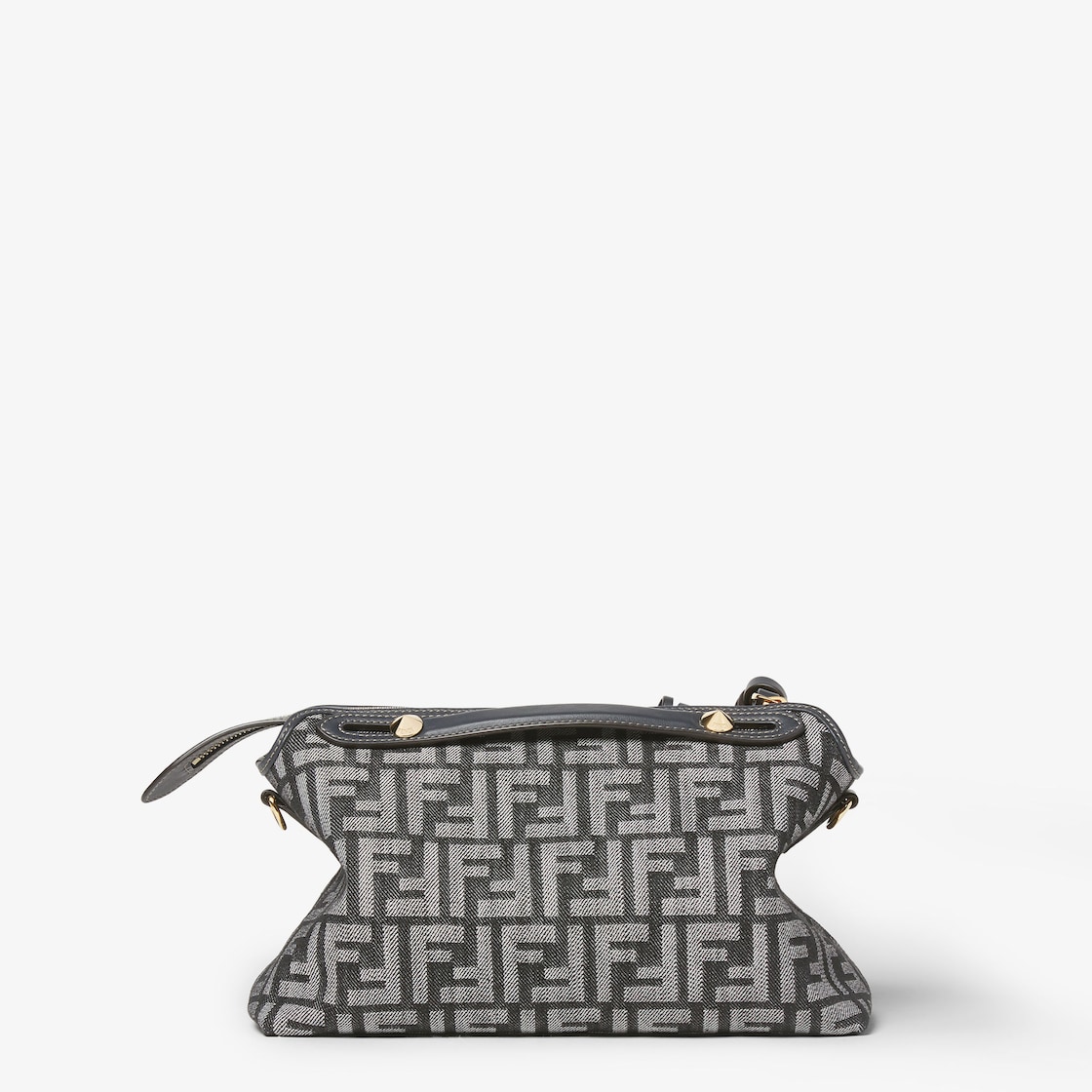 FENDI By The Way Soft Medium Dark blue denim-effect FF jacquard bag - Image 4